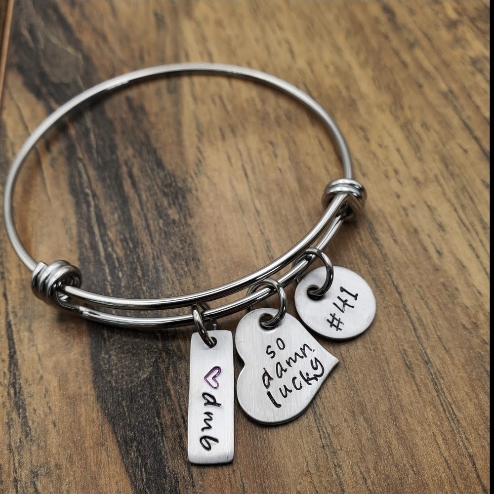 Dave Matthews Band Charm Bangle Bracelet / DMB / So Damn Lucky